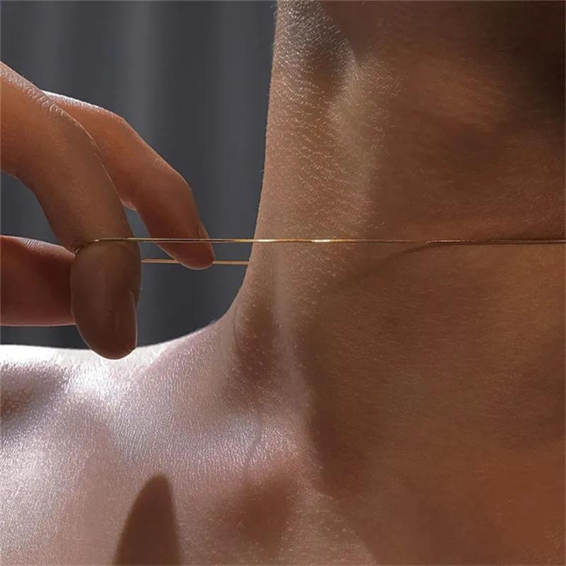 2mm Stainless Steel Snake Necklace Titanium Jewelry Gift